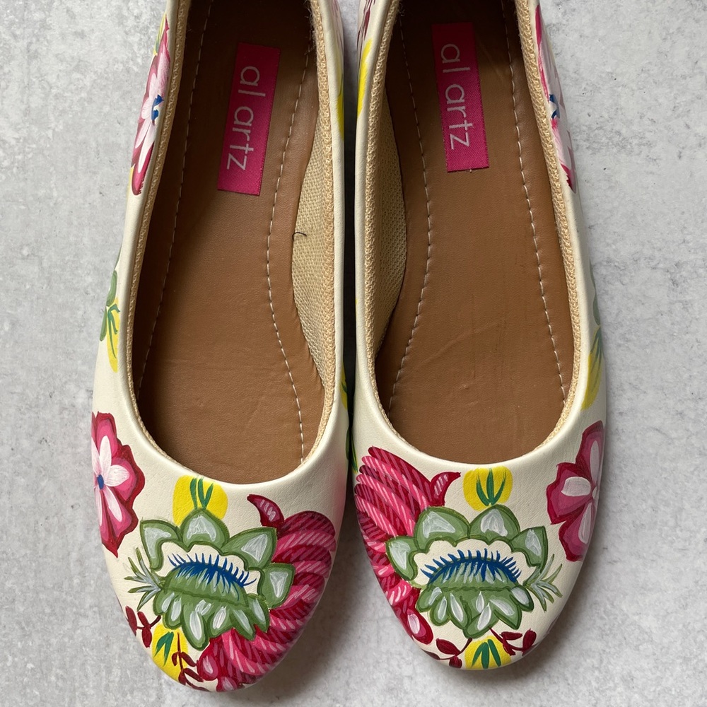 Al Artz Hand-painted Ballet Flats - Unworn